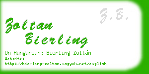 zoltan bierling business card